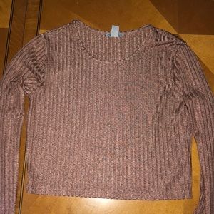Long sleeve cropped shirt
